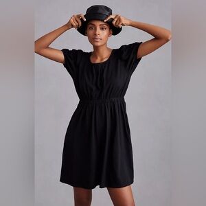Daily Practice by Anthropologie Cap Sleeve Dress Black Size Large